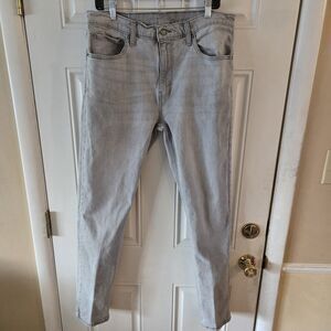Levi’s 512 Slim Taper Jeans Gray Denim Mens 36x34 (Fits 34x32) Casual Streetwear